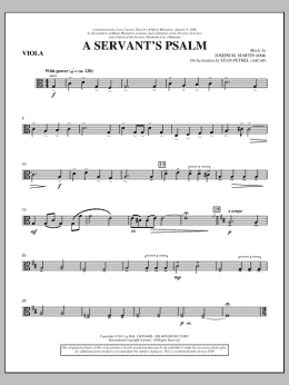 page one of A Servant's Psalm - Viola (Choir Instrumental Pak)