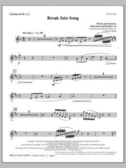 page one of Break Into Song - Bb Clarinet 1 & 2 (Choir Instrumental Pak)
