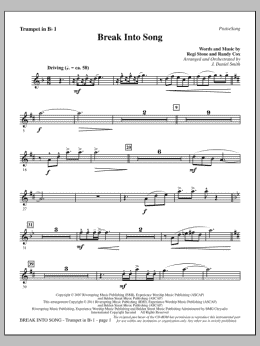 page one of Break Into Song - Trumpet 1 (Choir Instrumental Pak)