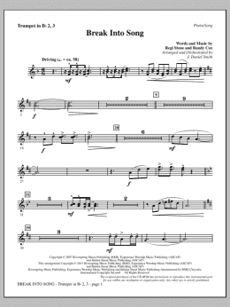 page one of Break Into Song - Trumpet 2 & 3 (Choir Instrumental Pak)