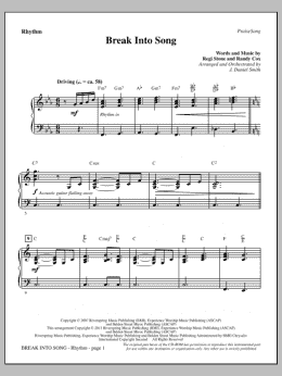 page one of Break Into Song - Rhythm (Choir Instrumental Pak)