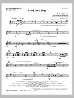 page one of Break Into Song - Alto Sax 2-3 (sub. Horn 2-3) (Choir Instrumental Pak)
