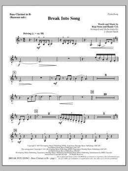 page one of Break Into Song - Bass Clarinet (sub. Bassoon) (Choir Instrumental Pak)