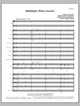 page one of Hallelujah, What A Savior! - Full Score (Choir Instrumental Pak)