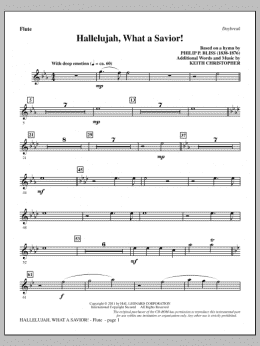 page one of Hallelujah, What A Savior! - Flute (Choir Instrumental Pak)