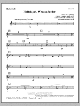 page one of Hallelujah, What A Savior! - Bb Clarinet (Choir Instrumental Pak)