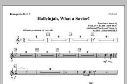 page one of Hallelujah, What A Savior! - Bb Trumpet 2,3 (Choir Instrumental Pak)