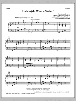 page one of Hallelujah, What A Savior! - Piano (Choir Instrumental Pak)