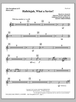 page one of Hallelujah, What A Savior! - Alto Sax (sub. Horn) (Choir Instrumental Pak)