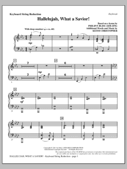 page one of Hallelujah, What A Savior! - Keyboard String Reduction (Choir Instrumental Pak)