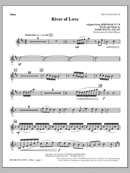 page one of River Of Love - Oboe (Choir Instrumental Pak)