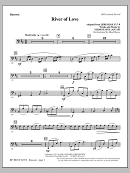 page one of River Of Love - Bassoon (Choir Instrumental Pak)