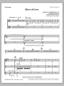 page one of River Of Love - Percussion (Choir Instrumental Pak)