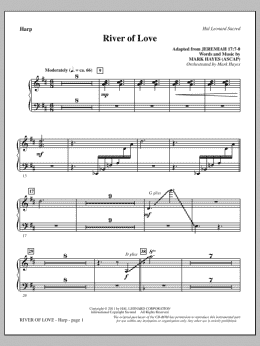page one of River Of Love - Harp (Choir Instrumental Pak)