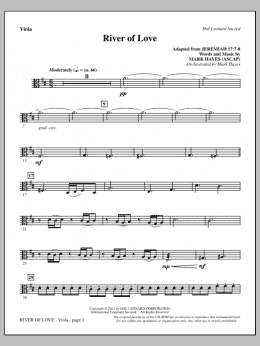 page one of River Of Love - Viola (Choir Instrumental Pak)