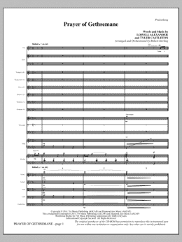 page one of Prayer Of Gethsemane - Full Score (Choir Instrumental Pak)