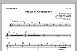 page one of Prayer Of Gethsemane - Bb Trumpet 1 (Choir Instrumental Pak)