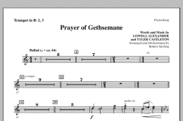 page one of Prayer Of Gethsemane - Bb Trumpet 2,3 (Choir Instrumental Pak)