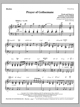 page one of Prayer Of Gethsemane - Rhythm (Choir Instrumental Pak)