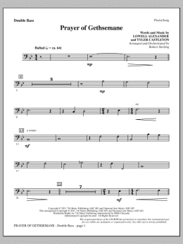 page one of Prayer Of Gethsemane - Double Bass (Choir Instrumental Pak)