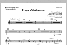 page one of Prayer Of Gethsemane - Tenor Sax (sub. Tbn 2) (Choir Instrumental Pak)