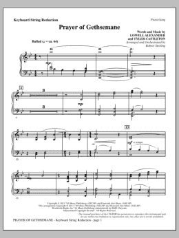 page one of Prayer Of Gethsemane - Keyboard String Reduction (Choir Instrumental Pak)