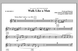 page one of Walk Like A Man - Bb Trumpet 1 (Choir Instrumental Pak)