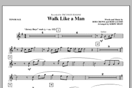 page one of Walk Like A Man - Tenor Sax (Choir Instrumental Pak)