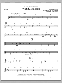 page one of Walk Like A Man - Guitar (Choir Instrumental Pak)