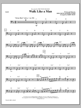 page one of Walk Like A Man - Bass (Choir Instrumental Pak)