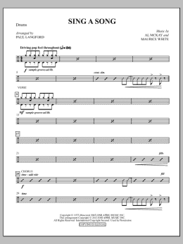 page one of Sing A Song - Drum (Opt. Set) (Choir Instrumental Pak)