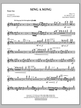 page one of Sing A Song - Tenor Sax (Choir Instrumental Pak)