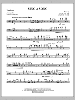page one of Sing A Song - Trombone (Choir Instrumental Pak)