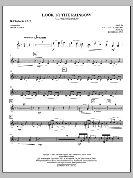 page one of Look To The Rainbow - Bb Clarinet 1,2 (Choir Instrumental Pak)