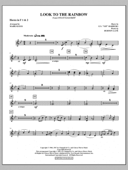 page one of Look To The Rainbow - F Horn 1,2 (Choir Instrumental Pak)