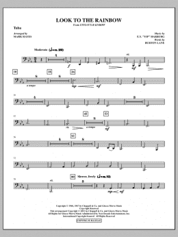 page one of Look To The Rainbow - Tuba (Choir Instrumental Pak)