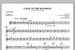 page one of Look To The Rainbow - Percussion 1 (Choir Instrumental Pak)