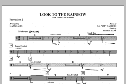 page one of Look To The Rainbow - Percussion 2 (Choir Instrumental Pak)