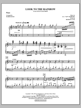 page one of Look To The Rainbow - Piano (Choir Instrumental Pak)