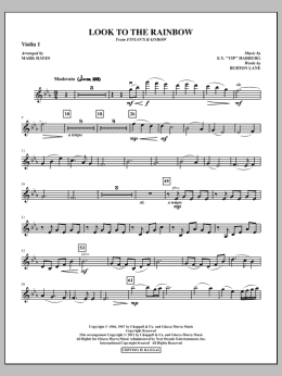 page one of Look To The Rainbow - Violin 1 (Choir Instrumental Pak)