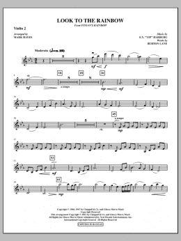 page one of Look To The Rainbow - Violin 2 (Choir Instrumental Pak)