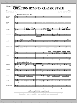 page one of Creation Hymn In Classic Style - Score (Choir Instrumental Pak)