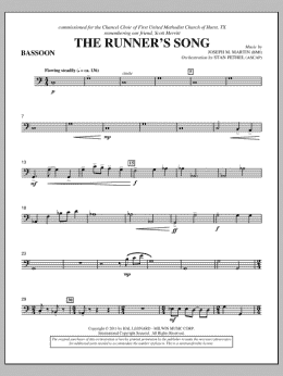 page one of The Runner's Song - Bassoon (Choir Instrumental Pak)