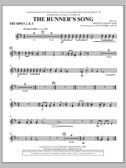 page one of The Runner's Song - Bb Trumpet 2,3 (Choir Instrumental Pak)