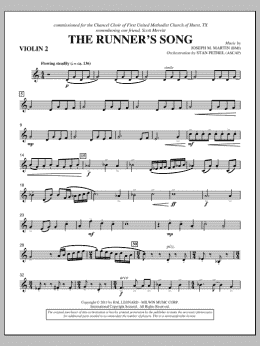 page one of The Runner's Song - Violin 2 (Choir Instrumental Pak)