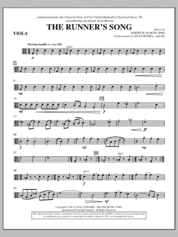 page one of The Runner's Song - Viola (Choir Instrumental Pak)