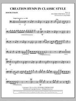 page one of Creation Hymn In Classic Style - Double Bass (Choir Instrumental Pak)
