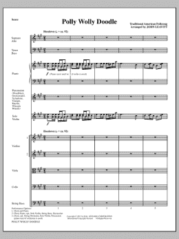 page one of Polly Wolly Doodle - Full Score (Choir Instrumental Pak)