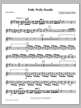 page one of Polly Wolly Doodle - Solo Violin (Choir Instrumental Pak)