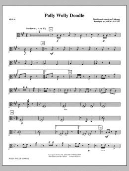 page one of Polly Wolly Doodle - Viola (Choir Instrumental Pak)